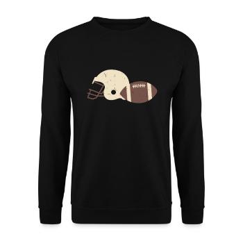 Fußball Kopfbedeckung Fußball Ballbedeckung - Unisex Pullover - Schwarz - Vorne - Alina (178cm) & Michal (187cm)
