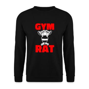 Ratte Fitness-Studio Ratte - Unisex Pullover - Schwarz - Vorne - Alina (178cm) & Michal (187cm)