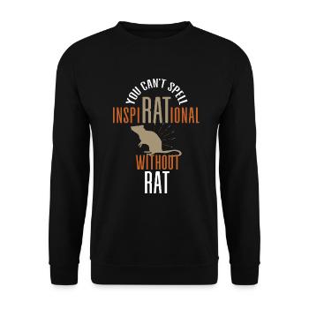 Council You can't spell InspiRATional - Unisex Sweatshirt - black - Front - Alina (178cm) & Michal (187cm)