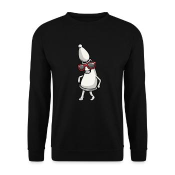 Dancing chess pieces Chess players - Unisex Sweatshirt - black - Front - Alina (178cm) & Michal (187cm)