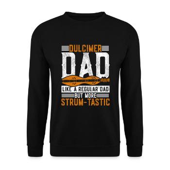 Dulcimer Dulcimore Doucemore Dad - Unisex Pullover - Schwarz - Vorne - Alina (178cm) & Michal (187cm)
