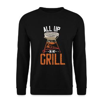 Barbecue tout en haut dans mes outils de gril - Sweat-shirt Unisexe - noir - Devant - Alina (178cm) & Michal (187cm)