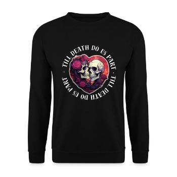Bis dass der Tod uns scheidet (9) - Unisex Pullover - Schwarz - Vorne - Alina (178cm) & Michal (187cm)