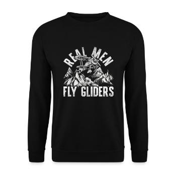 Model Airplane Model Airplane - Unisex Sweatshirt - black - Front - Alina (178cm) & Michal (187cm)