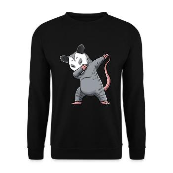 Dabbing Opossum Opossum - Sweat-shirt Unisexe - noir - Devant - Alina (178cm) & Michal (187cm)