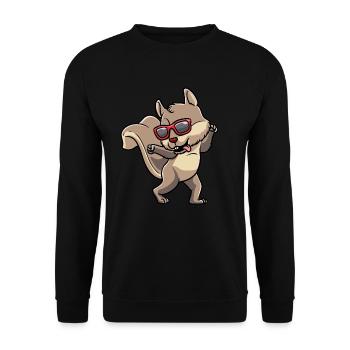 Écureuil cabré avec des lunettes de soleil rongeur - Sweat-shirt Unisexe - noir - Devant - Alina (178cm) & Michal (187cm)