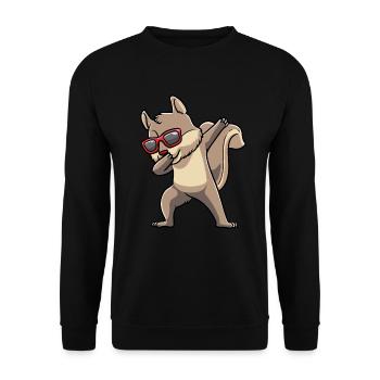 Écureuil cabré avec des lunettes de soleil rongeur - Sweat-shirt Unisexe - noir - Devant - Alina (178cm) & Michal (187cm)
