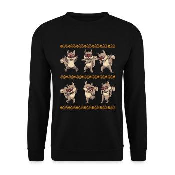 Écureuil cabré avec des lunettes de soleil rongeur - Sweat-shirt Unisexe - noir - Devant - Alina (178cm) & Michal (187cm)