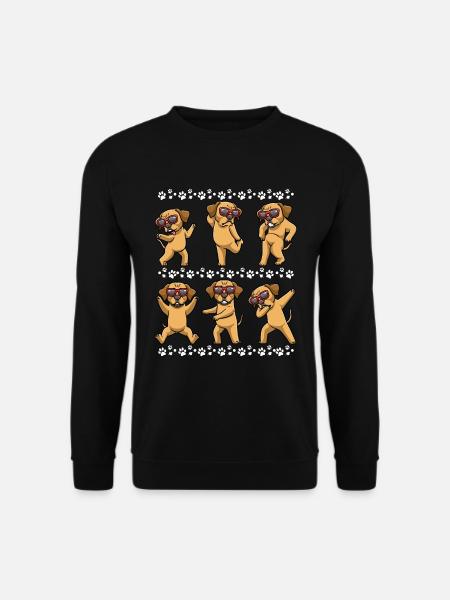 Broholmer Hund Mit Sonnenbrille Tanzen - Unisex Pullover - Schwarz