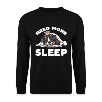 Berner Sennenhund Hund Bouvier Bernois Schlafen - Unisex Pullover - Schwarz - Vorne - Alina (178cm) & Michal (187cm)