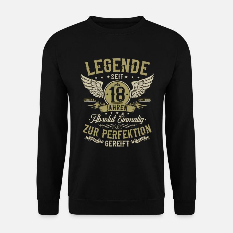 18 Geburtstag Geschenk - Legende seit 18 Jahren - Unisex Pullover - Schwarz