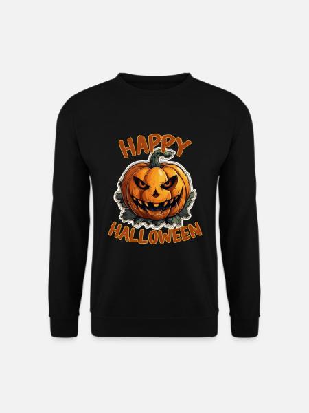 Happy Halloween Pumpkin. Geister Kürbis. - Unisex Pullover - Schwarz