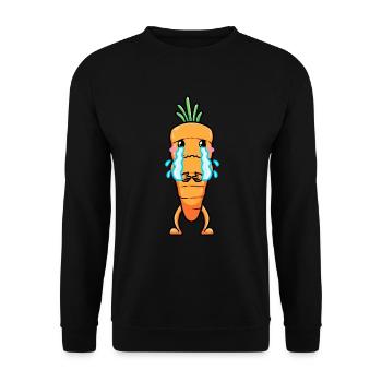 Carotte, Émoticône, Légume, Végétalien, Végétarien - Sweat-shirt Unisexe - noir - Devant - Alina (178cm) & Michal (187cm)