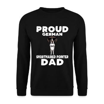 Deutsch Kurzhaar Hund Deutscher Kurzhaariger - Unisex Pullover - Schwarz - Vorne - Alina (178cm) & Michal (187cm)