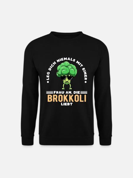 Broccoli Vegan Vegetables Women - Unisex Sweatshirt - black
