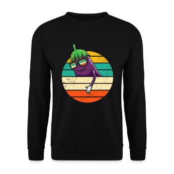 Aubergine, fruits et légumes - Sweat-shirt Unisexe - noir - Devant - Alina (178cm) & Michal (187cm)