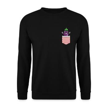 Aubergine, fruits et légumes - Sweat-shirt Unisexe - noir - Devant - Alina (178cm) & Michal (187cm)