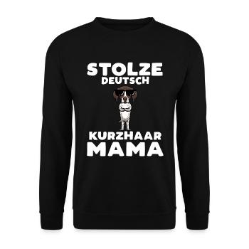 Deutsch Kurzhaar Mama - Unisex Pullover - Schwarz - Vorne - Alina (178cm) & Michal (187cm)