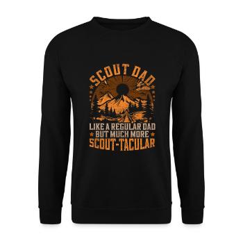 Boy Scout Guide Boy Scout Father - Unisex Sweatshirt - black - Front - Alina (178cm) & Michal (187cm)