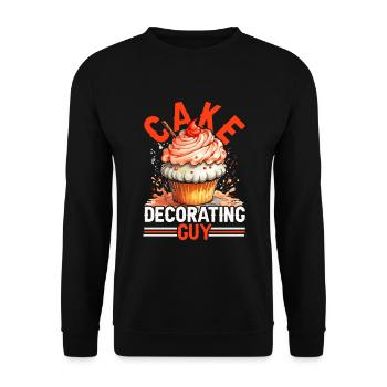 Cake Artist Confectioner Cake Decorating Guy - Unisex Sweatshirt - black - Front - Alina (178cm) & Michal (187cm)