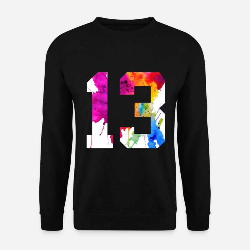 NUMMER 13 JAHRE ALT 13. GEBURTSTAG - Unisex Pullover - Schwarz