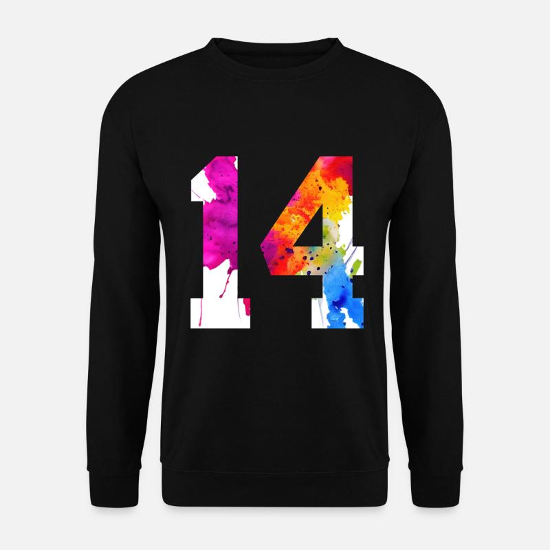 NUMMER 14 JAHRE ALT 14. GEBURTSTAG - Unisex Pullover - Schwarz