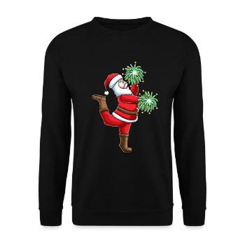 Cheerleading Christmas Cheer Flyer Cheerleader - Unisex Pullover - Schwarz - Vorne - Alina (178cm) & Michal (187cm)