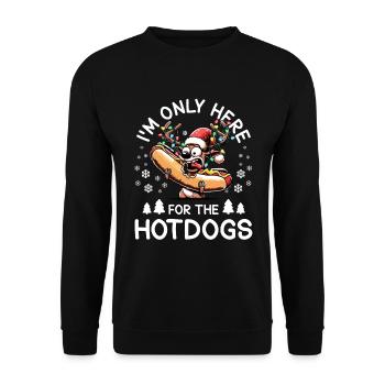 Hot dog christmas reindeer - Unisex Sweatshirt - black - Front - Alina (178cm) & Michal (187cm)