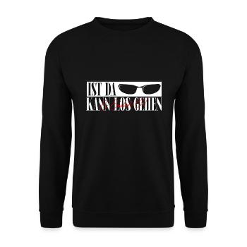 Kann Los Gehen Sonnenbrille Personalisiert Name - Unisex Pullover - Schwarz - Vorne - Alina (178cm) & Michal (187cm)