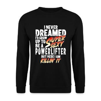Super Sexy Powerlifter Haltérophilie Cadeau - Sweat-shirt Unisexe - noir - Devant - Alina (178cm) & Michal (187cm)