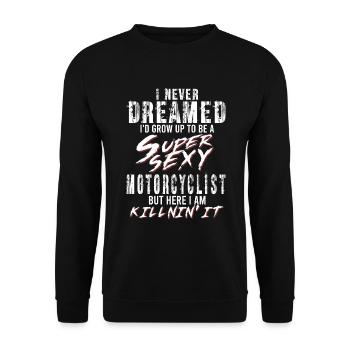 Super Sexy Motard Motard Cadeau Moto - Sweat-shirt Unisexe - noir - Devant - Alina (178cm) & Michal (187cm)