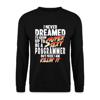 Super Sexy programmeur codeur cadeau - Sweat-shirt Unisexe - noir - Devant - Alina (178cm) & Michal (187cm)