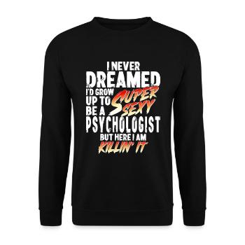 Super Sexy psychologue psychologue cadeau - Sweat-shirt Unisexe - noir - Devant - Alina (178cm) & Michal (187cm)