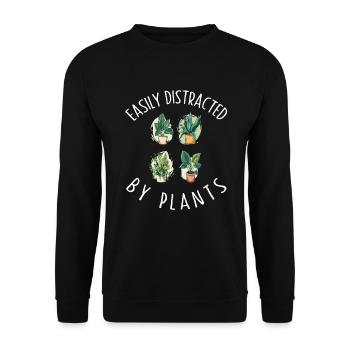 Facilement distrait par les plantes Garten Pflanzen - Sweat-shirt Unisexe - noir - Devant - Alina (178cm) & Michal (187cm)