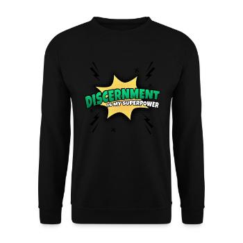Judgement is my superpower trait - Unisex Sweatshirt - black - Front - Alina (178cm) & Michal (187cm)