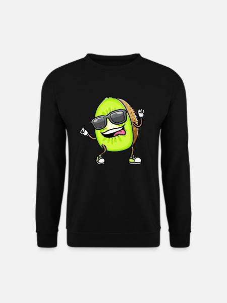 Dancing Kiwi with sunglasses - Unisex Sweatshirt - black
