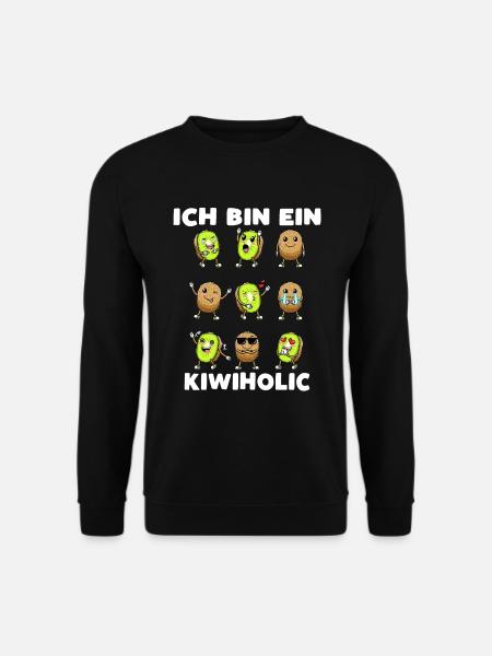 Kiwi Frucht Kiwiholic - Unisex Pullover - Schwarz