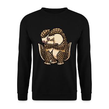Schuppentiere Liebhaber Tannenzapfentiere - Unisex Pullover - Schwarz - Vorne - Alina (178cm) & Michal (187cm)