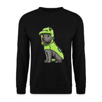 Staffordshire Bull Terrier Dog In - Unisex Sweatshirt - black - Front - Alina (178cm) & Michal (187cm)