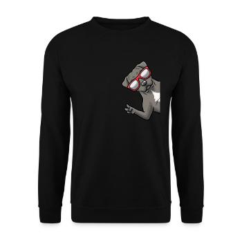 Staffordshire Bull Terrier Dog with Sunglasses - Unisex Sweatshirt - black - Front - Alina (178cm) & Michal (187cm)