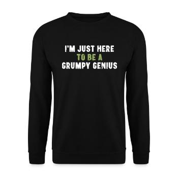 Je suis juste là pour être un sarcasme de génie - Sweat-shirt Unisexe - noir - Devant - Alina (178cm) & Michal (187cm)