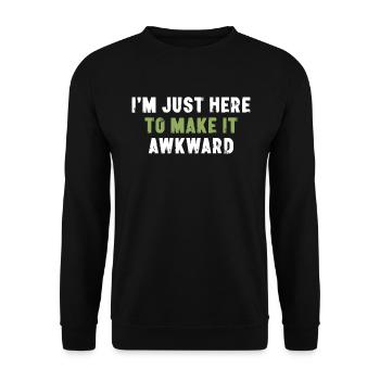 Je suis juste là pour en faire un sarcasme gênant - Sweat-shirt Unisexe - noir - Devant - Alina (178cm) & Michal (187cm)