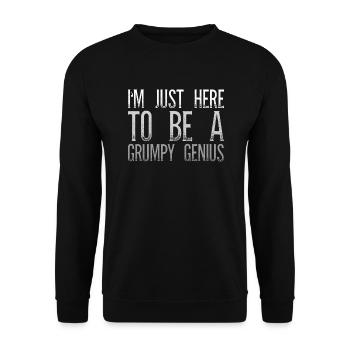Je suis juste là pour être un sarcasme de génie - Sweat-shirt Unisexe - noir - Devant - Alina (178cm) & Michal (187cm)
