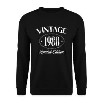 Vintage 1988 Limited Edition Geburtstag 1988 - Unisex Pullover - Schwarz - Vorne - Alina (178cm) & Michal (187cm)