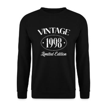 Millésime 1998 Edition Limitée Anniversaire 1998 - Sweat-shirt Unisexe - noir - Devant - Alina (178cm) & Michal (187cm)