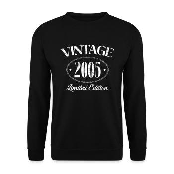 Millésime 2005 Édition Limitée Anniversaire 2005 - Sweat-shirt Unisexe - noir - Devant - Alina (178cm) & Michal (187cm)