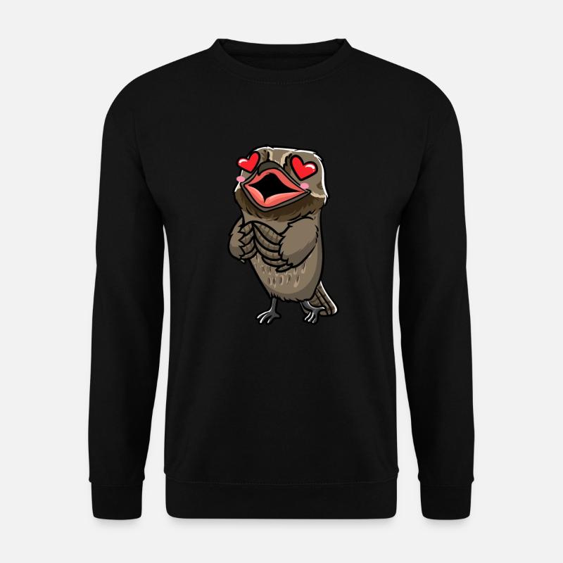 Daytime Sleeper Bird Kawaii Emoticon - Unisex Sweatshirt - black