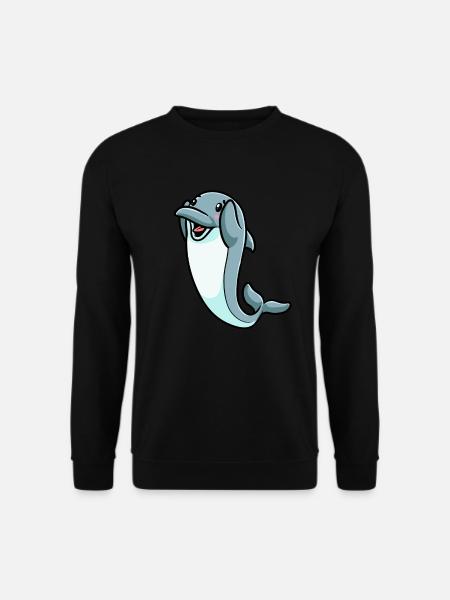 Dolphin Emoticon - Unisex Sweatshirt - black
