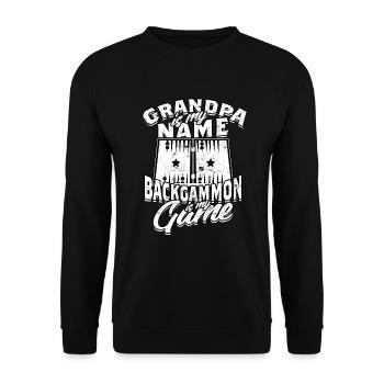 Grand-mère est mon nom Le backgammon est mon jeu - Sweat-shirt Unisexe - noir - Devant - Alina (178cm) & Michal (187cm)