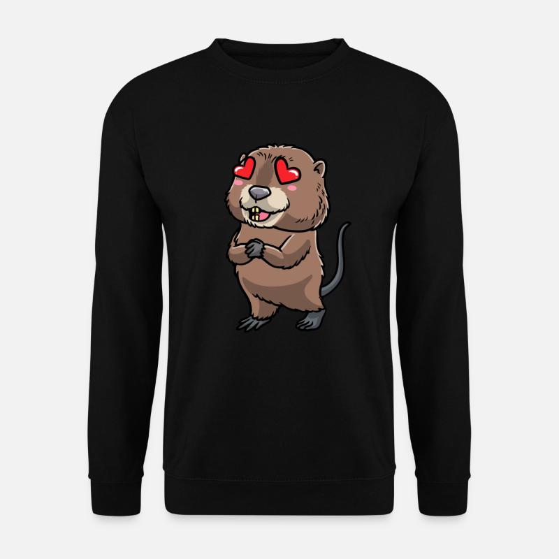 Niedliche Bisamratte - Unisex Pullover - Schwarz